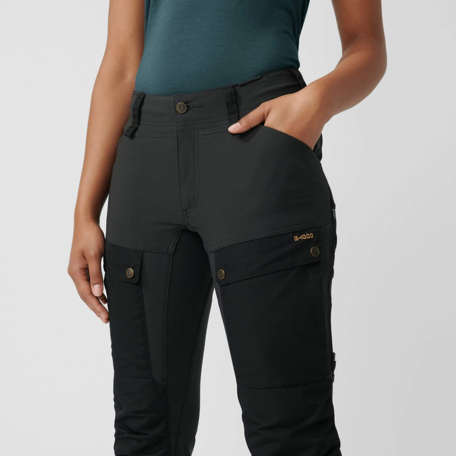 FJÄLLRÄVEN KEB TROUSERS W SHORT Damen - Trekkinghose – Bild 13
