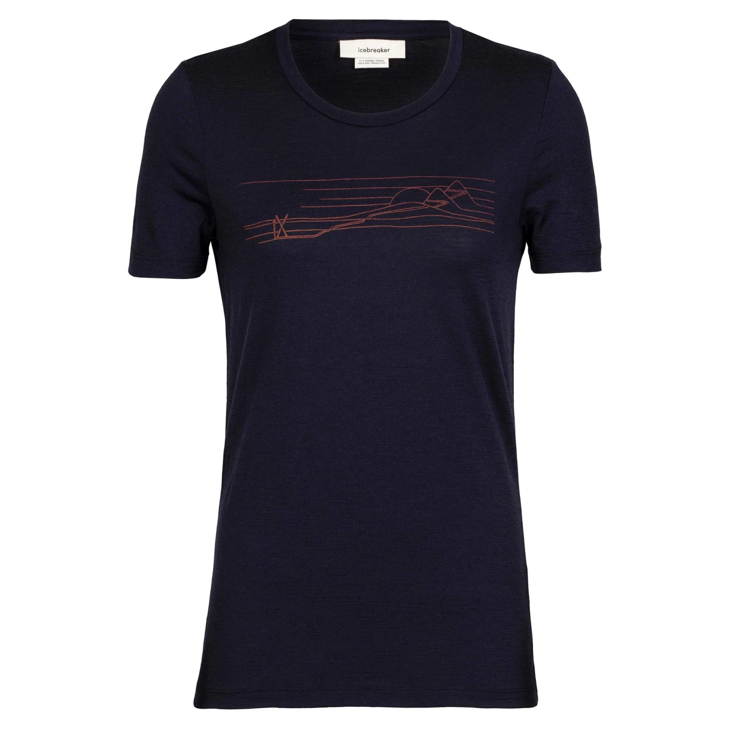 Icebreaker TECH LITE II SS TEE SKI STRIPES Damen - Funktionsshirt